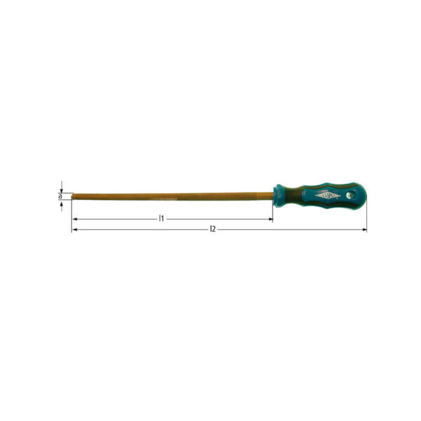 AMPCO Safety Tools corte de arquivo redondo 1 (bastardo) BeCu, sem faísca, não magnético, resistente à corrosão para uso seguro.