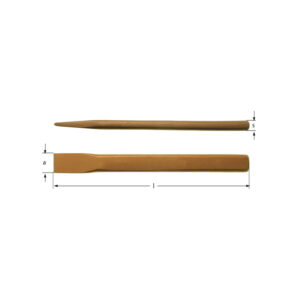 AMPCO Safety Tools flat hand chisel, non-sparking and non-magnetic, ideal for hazardous environments and sensitive equipment.