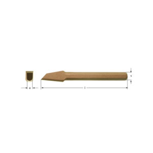 AMPCO Safety Tools groove chisel made from non-sparking BeCu alloy, ideal for hazardous environments and sensitive equipment.