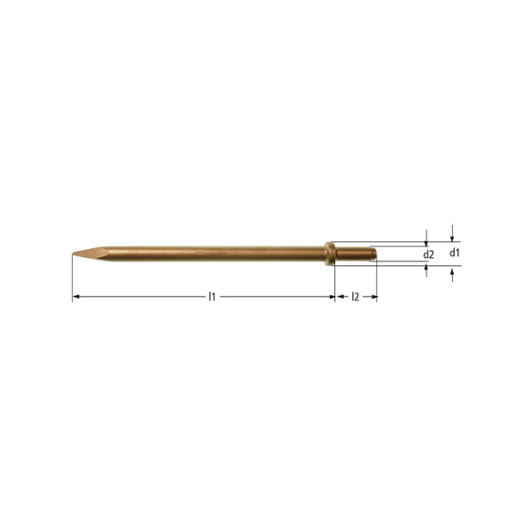 AMPCO Safety Tools μυτερή πνευματική σμίλη άκρων DIN20376 μη σπινθηροβόλο μη μαγνητικό εργαλείο ανθεκτικό στη διάβρωση.