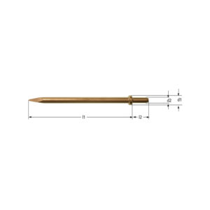 AMPCO Safety Tools pointed end pneumatic chisel DIN20376 BeCu non-sparking non-magnetic for safe industrial use.
