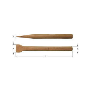 AMPCO Safety Tools caulking tool made from non-sparking BeCu alloy, ideal for hazardous environments and sensitive equipment.