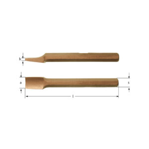 Patlayıcı ortamlarda ve hassas manyetik uygulamalarda güvenli kullanım için AMPCO kıvılcım çıkarmayan içbükey kalafatlama aleti.