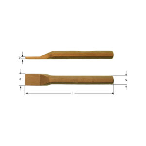 AMPCO Safety Tools straight caulking tool, non-sparking, non-magnetic, ideal for hazardous environments and sensitive equipment.
