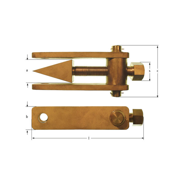 AMPCO Safety Tools Flange Spreader e Loosener, sem faísca, não magnético, resistente à corrosão para uso seguro.