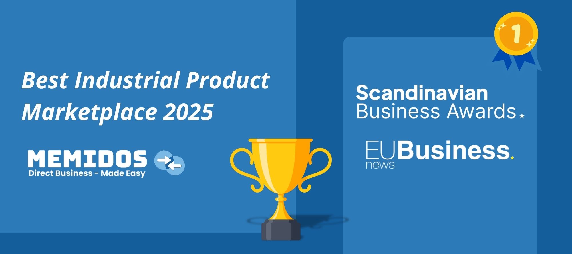 MEMIDOS vinner Scandinavian Business Award 2025 för bästa marknadsplats för industriprodukter