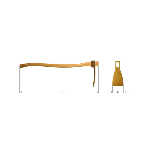 AMPCO Safety Tools flat hoe and railroad adze, non-sparking, non-magnetic, corrosion-resistant for hazardous environments.