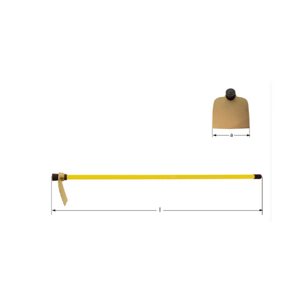 AMPCO Safety Tools Enxada de plantadeira, sem faísca e não magnética, ideal para ambientes perigosos e equipamentos sensíveis.