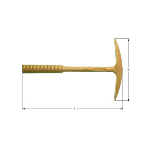 AMPCO Safety Tools pickaxe, non-sparking and non-magnetic, ideal for hazardous environments and sensitive equipment.