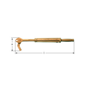 AMPCO non-sparking nail puller made from BeCu alloy, ideal for hazardous environments and sensitive equipment.