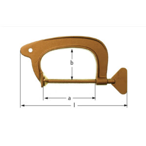 AMPCO Safety Tools grounding clamp AlBz, non-sparking, corrosion-resistant, ideal for hazardous environments.