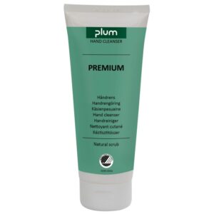 Tubo desinfetante para as mãos Premium de 250 ml com abrasivos à base de plantas para remoção eficaz de sujidade e impurezas à base de óleo.
