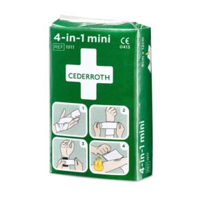 4-в-1 Mini Quick превръзка за пръстите на ръцете и краката, предлагаща натиск, защита, подкрепа и грижа за изгаряне в една стерилна превръзка.