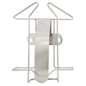 Suporte de parede em aço inoxidável para panos de limpeza WipeClean grandes, fácil de instalar e manter, dimensões 220x70x165 mm.