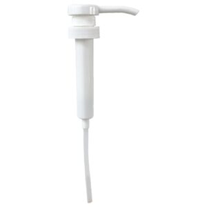Pompă dozatoare din plastic alb pentru bidon de 5,0 l, ideală pentru distribuirea precisă și igienică a produsului. Ușor de instalat și reutilizabil.