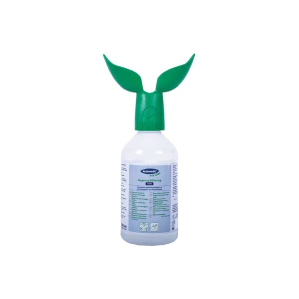 ACTIOMEDIC EYE CARE TWIN Gel de ochi de prim ajutor 500 ml cu clorură de sodiu 0,9% pentru clătirea simultană a ochilor.