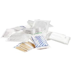 Kit de primeiros socorros de recarga Cederroth DIN com suprimentos essenciais de primeiros socorros para cuidados de emergência e reabastecimento eficazes.