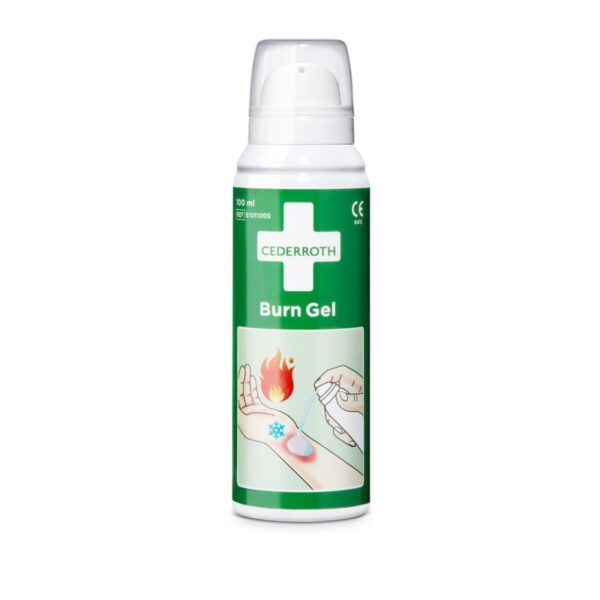 Cederroth Burn Gel 100 ml, nyugtató vízbázisú gél kisebb égési sérülésekre, forrázásokra és leégés enyhítésére.