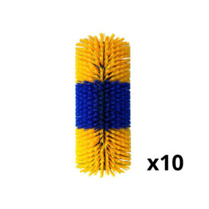 Set de 10 perii staționare durabile pentru vaci, 400 mm x 200 mm, promovează igiena și confortul pentru îngrijirea vitelor.