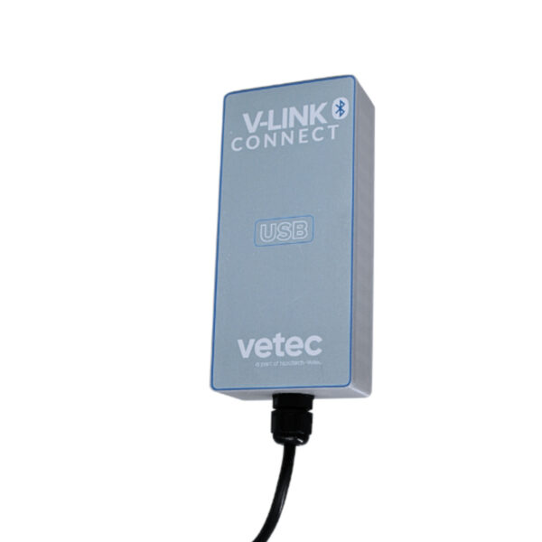 Vetec V-link Connect USB Bluetooth interfész a Vetec termékekkel való zökkenőmentes adatátvitelhez, megbízható teljesítményt biztosítva.