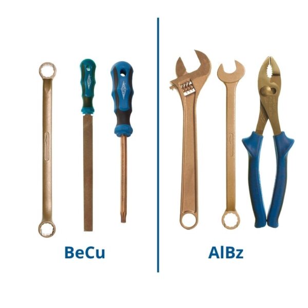 Herramientas manuales que no producen chispas ni son magnéticas, para un uso seguro en entornos peligrosos y aplicaciones de precisión.