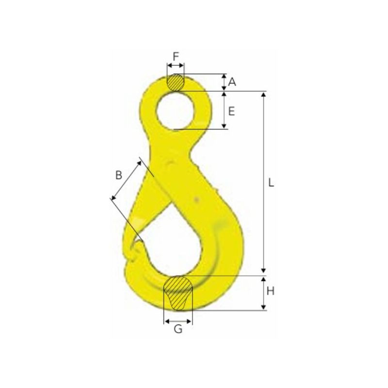 A kiváló minőségű Gunnebo GrabiQ biztonsági horog, Grade 10, megbízható teljesítményt és biztonságot biztosít nagy terhelés esetén.