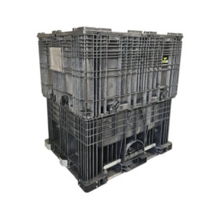 FlowBox GEN250® cutie de depozitare pentru semințe, pelete și sare, capacitate 1650 l, durabilă, stivuibilă, soluție de transport eficientă.