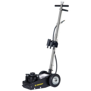 GTIN/EAN: 4030178810114Sollevatore pneumatico Rodcraft LHH22, portata 20 tonnellate, altezza 210-435 mm, ideale per attività di sollevamento professionali nel settore automobilistico.