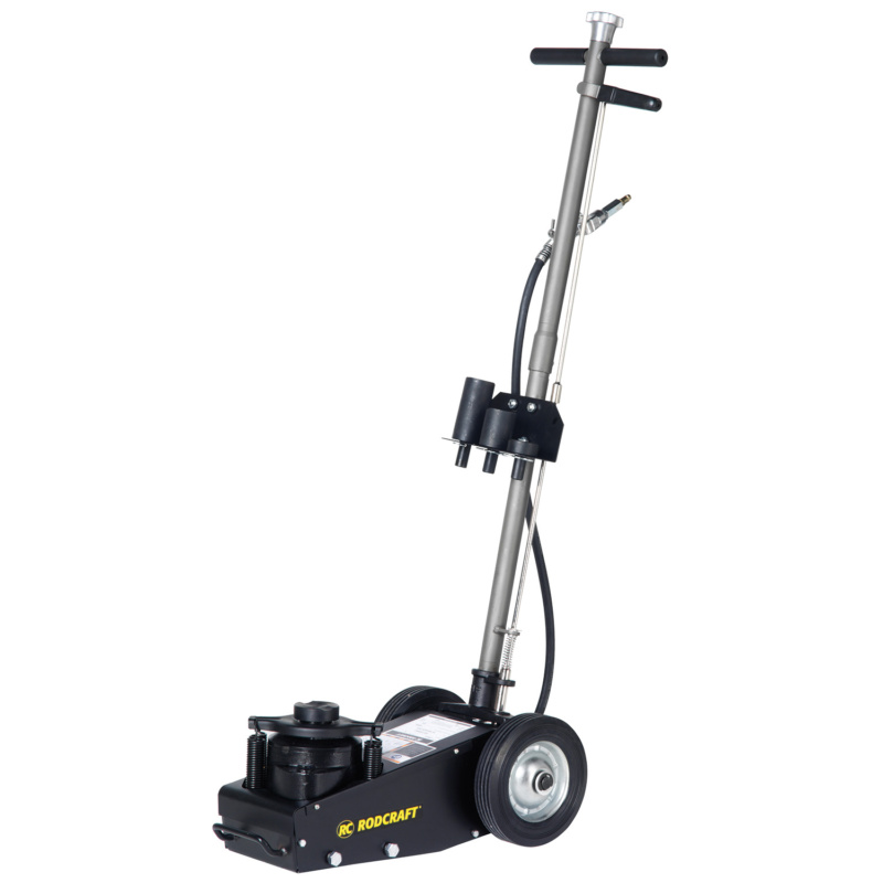 GTIN/EAN: 4030178810114Macaco ar-hidráulico Rodcraft LHH22, capacidade de 20 toneladas, altura 210-435 mm, ideal para tarefas profissionais de elevação automotiva.