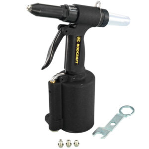 GTIN/EAN: 4030178600180Rodcraft RC6700 pistol pneumatic pentru nituri, 8,8 kN, pentru nituri metalice moi de 2,4-5 mm, include colector pentru dorri.