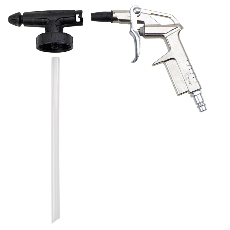GTIN/EAN: 4030178802003Pistola pulverizadora Rodcraft RC8011 para contenedores de 1L, incluye 2 boquillas y tubos de extensión para una aplicación precisa.