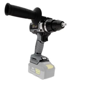GTIN/EAN: 4030178835643Rodcraft RC9042 Mașină de găurit cu percuție cu acumulator cu mandrină de 13 mm, 500-2000 RPM, lumină LED, mâner moale și mâner lateral.