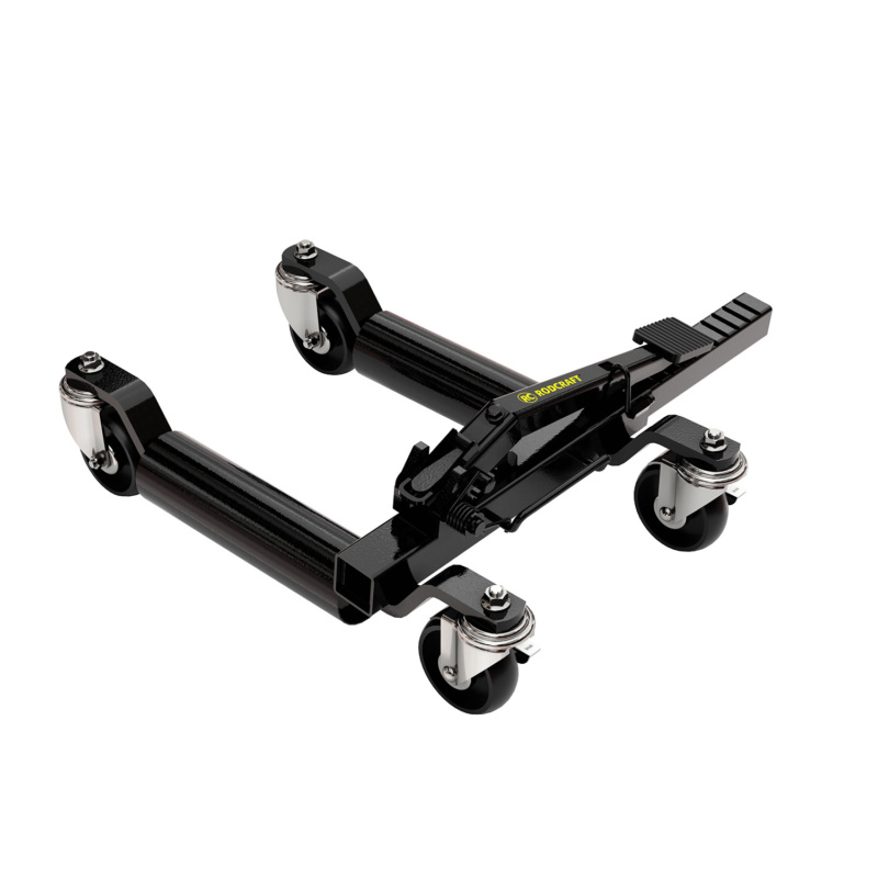 GTIN/EAN: 4030178835629Carretilla de coche Rodcraft RG590 con capacidad de 590 kg, 4 ruedas e innovador mecanismo de pedal-trinquete para una elevación eficiente.