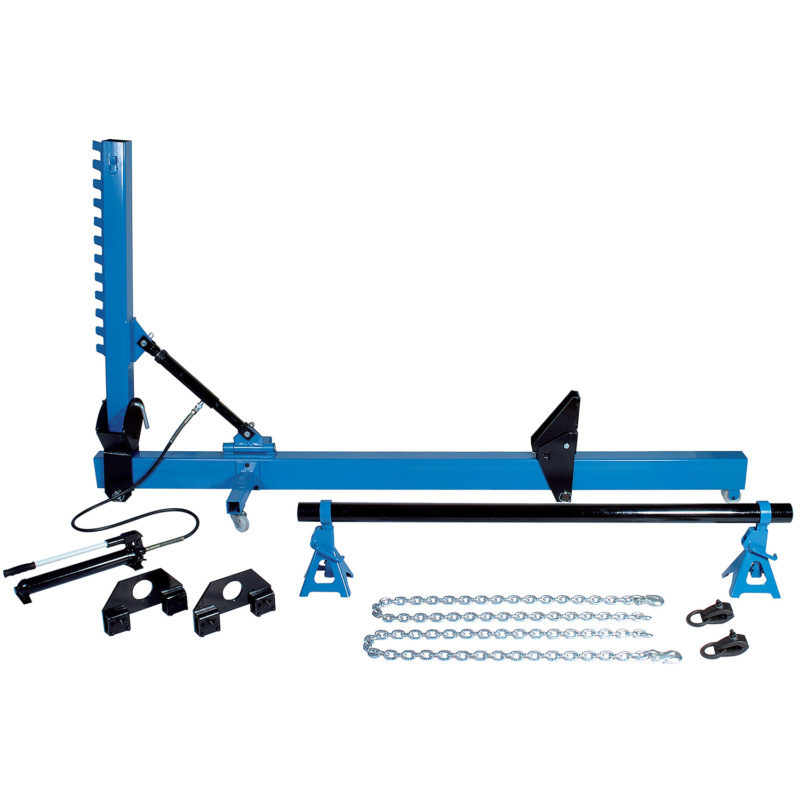 GTIN/EAN: 4030178820045Kit de enderezamiento del bastidor del vehículo Rodcraft RGS100, capacidad de 10 toneladas, diseñado para una reparación precisa y durabilidad del automóvil.