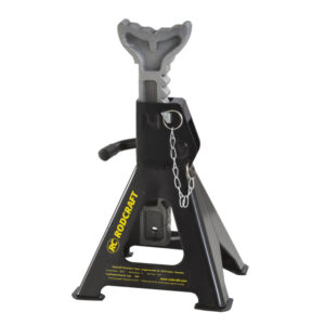 GTIN/EAN: 4030178831850Cavalletti di supporto regolabili Rodcraft UBZ-6, capacità 6 tonnellate, altezza 400-620 mm, ideali per officine automobilistiche.