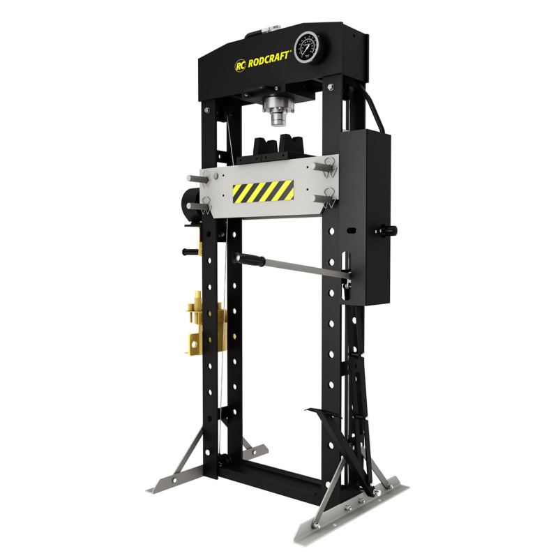 Prensa hidráulica de oficina Rodcraft WP30P de alta qualidade com capacidade de 30 toneladas e curso de 160 mm para uso profissional.