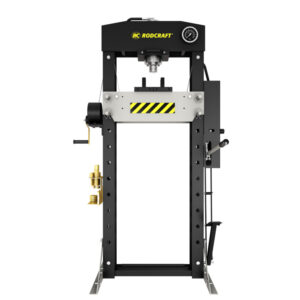 GTIN/EAN: 4030178833403Pressa idraulica da officina Rodcraft WP30P, capacità 30 tonnellate, corsa 160 mm, include set di spine di pressione e supporto a cambio rapido.