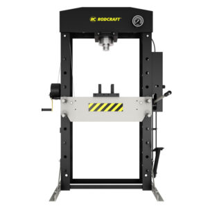 GTIN/EAN: 4030178833410Pressa idraulica da officina Rodcraft WP50P, capacità 50 ton, corsa 200 mm, include set pistoni e supporto cambio rapido.