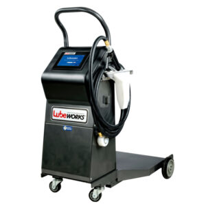 Lubeworks elétrico elétrico para óleo, manuseamento profissional de lubrificantes, ecrã tátil de 7", equipamento industrial de oficina