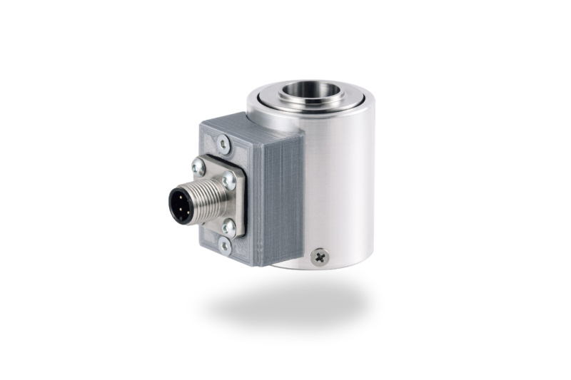 Sensor de força EMSYST EMS141-U com saída de corrente, célula de carga robusta para aplicações universais, capacidade de 20kN a 200kN.