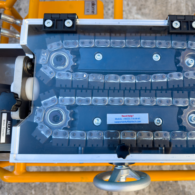 Skyfibertech HydroSKY hidraulic fibră optică cablu suflare mașină detaliu 4