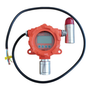 MaiYa MST-F100 methaansensor voor detectie van industriële gassen, voorzien van een LCD-display, verstelbare alarmen en afstandsbediening.