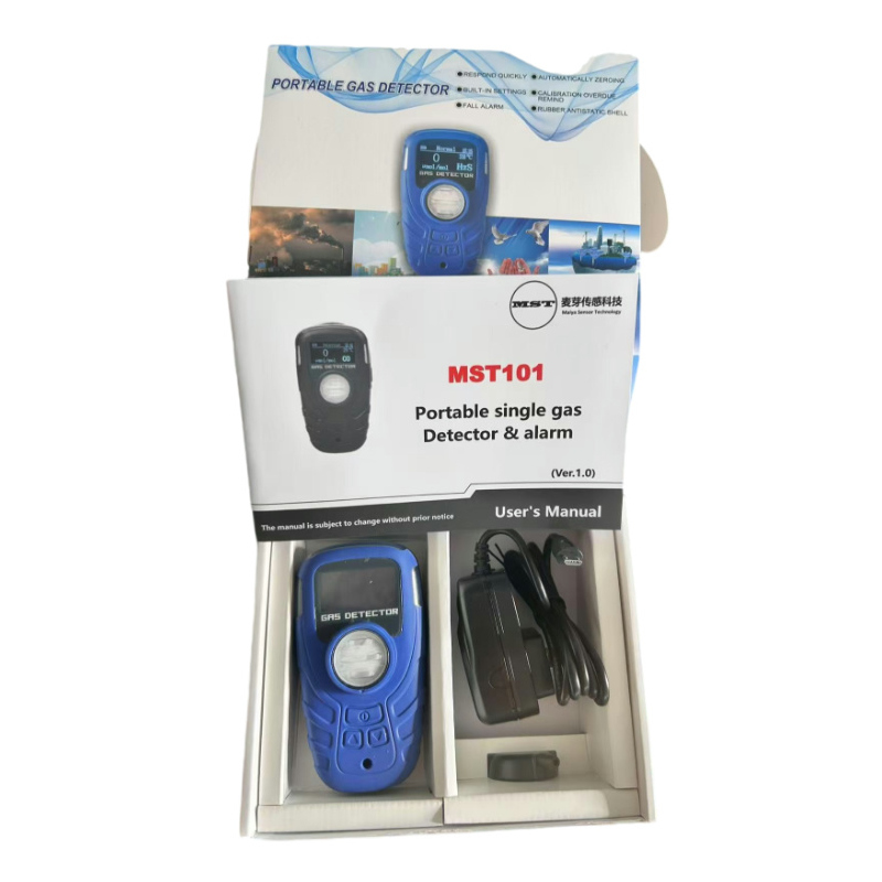 Draagbare MaiYa MST101 Single Gas Detector O3 zorgt voor continue ozonmonitoring voor industriële veiligheid en noodgebruik.