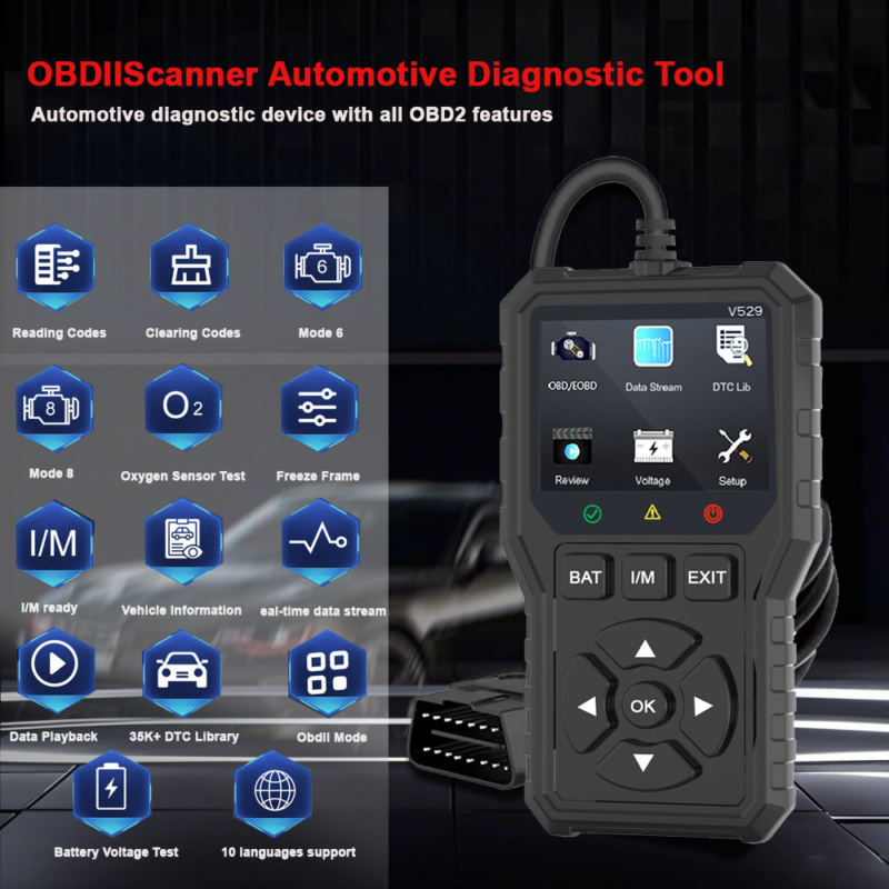 FOXSUR • OBD2 Auto-diagnostisch hulpmiddel V529 - Afbeelding 5