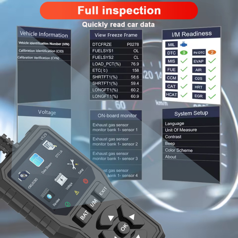 FOXSUR • OBD2 Auto-diagnostisch hulpmiddel V529 - Afbeelding 10