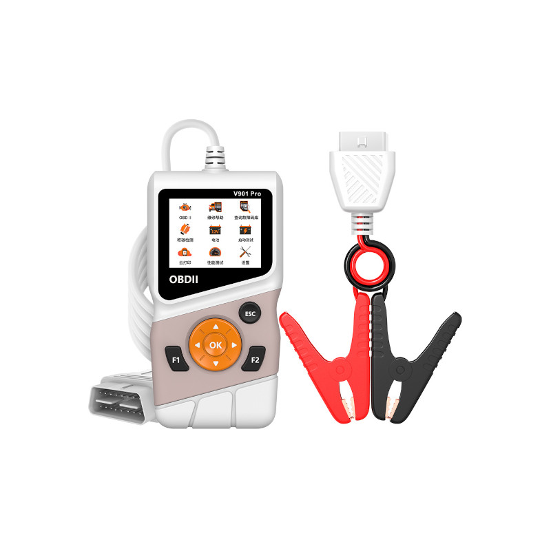 Chaoyue V901 Pro OBD2 automotive diagnostic tool and battery tester, live data, DTC, AutoVIN