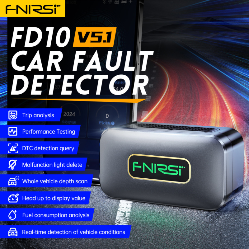 High-quality FNIRSI FD10 OBD2 diagnostic tool with durable Bluetooth 5.1 performance