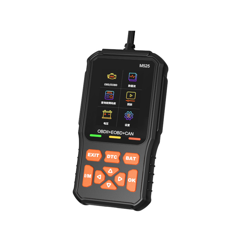 Instrument de diagnostic Sanerqi M525 OBD2, date live, cititor de coduri de defect, test baterie