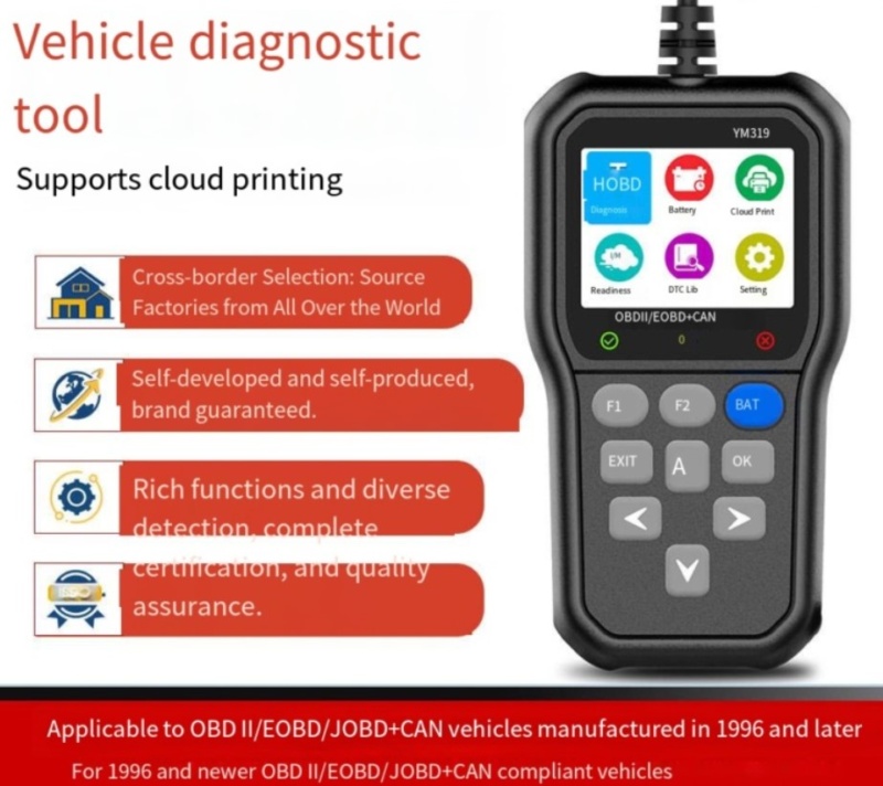 YMIOT • OBD2 Automobilový diagnostický nástroj YM319 - Obrázek 2