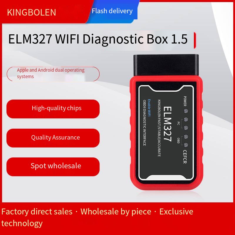 Hochwertiges KINGBOLEN ELM327 OBD2 Bluetooth-Diagnosetool mit robustem Aufbau und zuverlässigem Motor-Scannen
